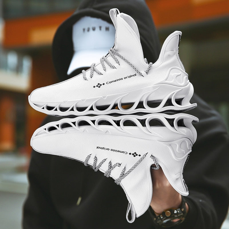 Trend Autumn Blade Running Shoes for Men Antiskid Damping Cool Outsole Walking Trekking Leisure Mesh Running Zapatills Sneakers