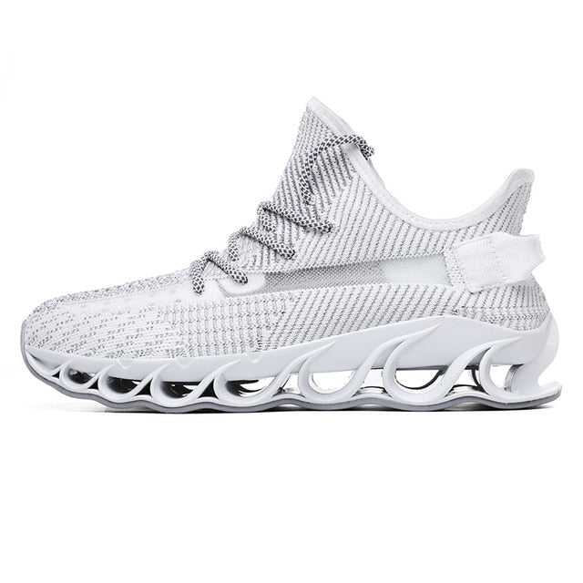 Trend Autumn Blade Running Shoes for Men Antiskid Damping Cool Outsole Walking Trekking Leisure Mesh Running Zapatills Sneakers