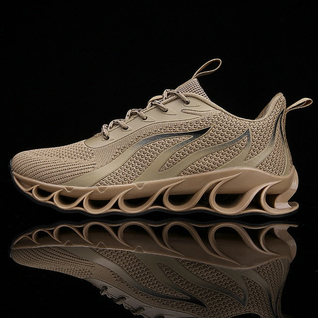 Trend Autumn Blade Running Shoes for Men Antiskid Damping Cool Outsole Walking Trekking Leisure Mesh Running Zapatills Sneakers